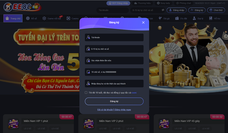 EE88 - Nh&agrave; c&aacute;i minh bạch v&agrave; uy t&iacute;n nhất Việt Nam