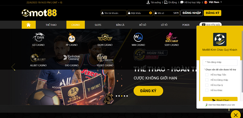 MOT88 - Nh&agrave; c&aacute;i đ&aacute;ng trải nghiệm c&aacute; cược nhất hiện nay
