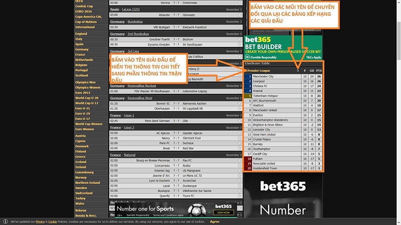 livescore k&egrave;o nh&agrave; c&aacute;i